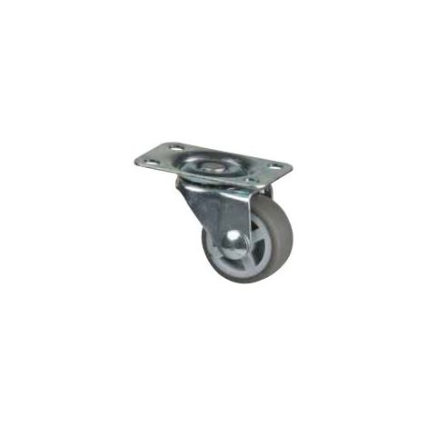 30-mm-Lenkrolle für Möbel mit flexibler grauer Lauffläche SANS MARQUE