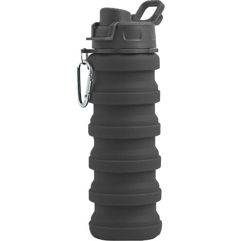 Bouteille À Eau Pliable En Silicone - Pour Randonnée Voyage École - 500 ml - Par 1 (1/5)