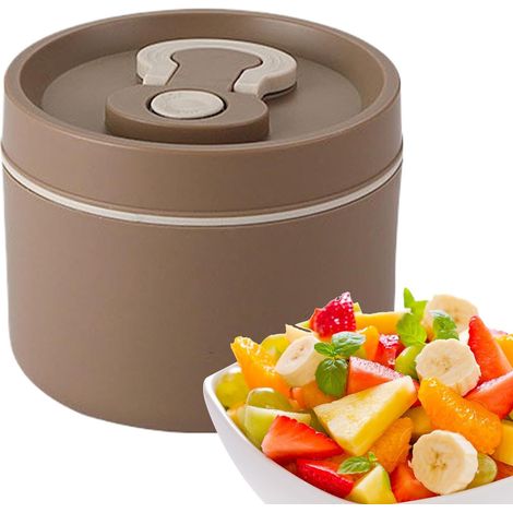 Portapranzo in acciaio inox, ecologico, ermetico, con doppia parete isolante, ideale per la preparazione dei pasti. (1/5)