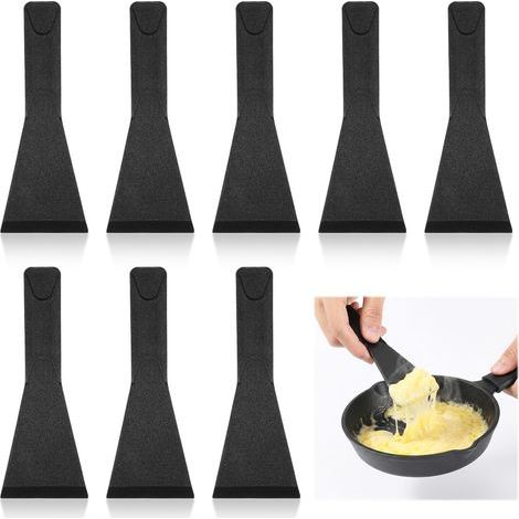 Lot de 8 spatules à raclette antiadhésives en plastique pour fromage barbecues fondues planches gourmettes ustensiles de cuisine pour poêles à de 7 cm (1/4)