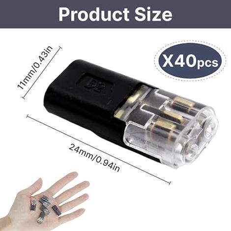 Connecteurs de câble étanches, connecteurs auto 2 broches 12 V, connecteurs 2 pôles pour courant continu basse tension, avec capuchon, pour véhicule, LED, audio, haut-parleur, maison (1/2)
