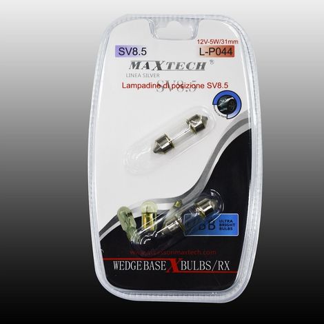 Trade Shop - SV8.5 POSITIONSLAMPEN ULTRAHELLE LAMPEN MAXTECH L-P044 12V-5W/31MM -