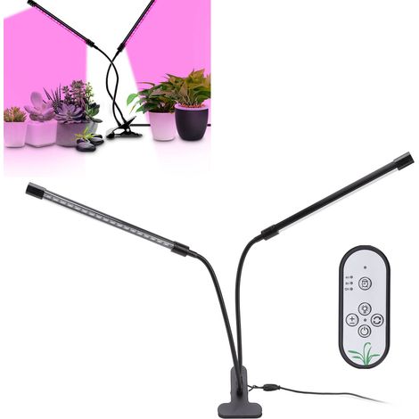 Lampe de croissance LED à pince, à intensité variable par USB, lumière d'appoint à spectre complet, lampe pour semis (longue bande) (1/5)