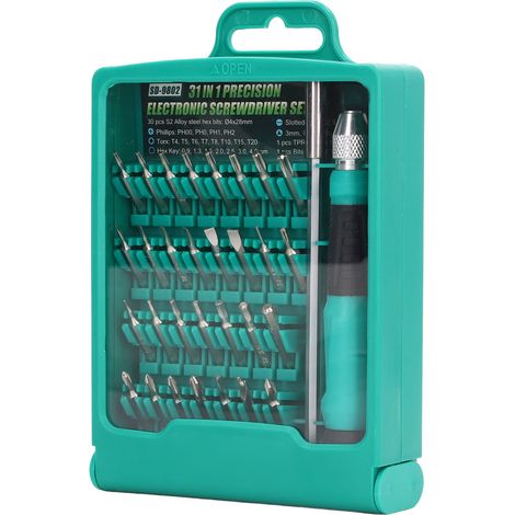Kit de 31 embouts de tournevis pour téléphone et ordinateur portable, jeu de clés de réparation et d'entretien. (1/5)