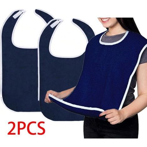 HONORNIC - Bavoir Adulte,Tablier de Protection Aide-Repas,protecteurs de vêtements,pour personnes âgées,adolescents,handicapées,patients,manger