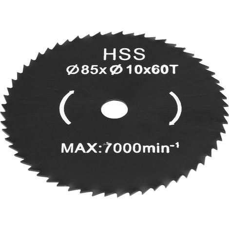 Disque de découpe circulaire 85x10mm, lame de scie mini 60 dents, disque à tronçonner pour outil rotatif, précision et coupe nette. (1/5)