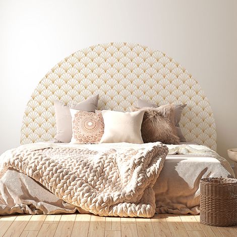 Stickers tête de lit - Motif oriental - 160 x 130 cm - Pour lits (120 à 140 cm) - Adhésif MAT (1/2)