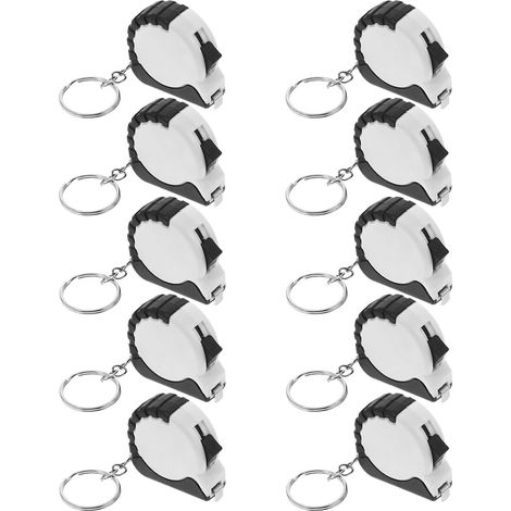 10 mini mètres ruban, acier carbone/ABS/tissu, rétractable (1/5)