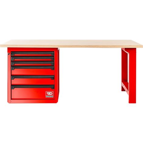 Facom Établi RWS 2m avec plateau bois, rouge