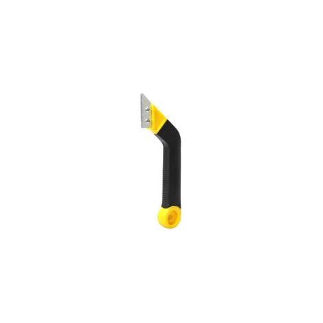 Grattoir pour enlever les joints, dissolvant pour joints inclinés, grattoir pour coulis de carrelage, dissolvant de colle pour espace au sol, joli couteau à rainurer (jaune) (1/5)