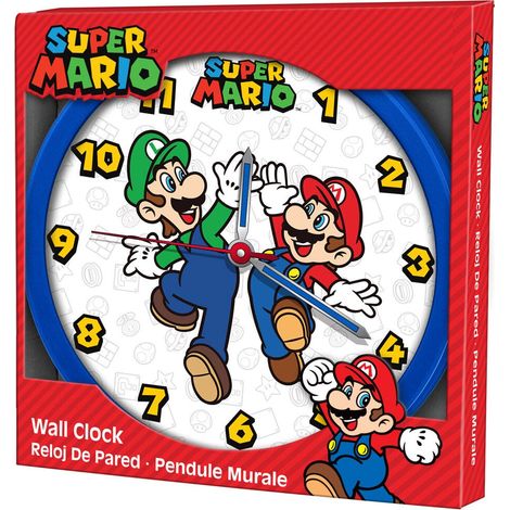 Orologio da parete Super Mario Bros design classico dimensioni 12 pollici
