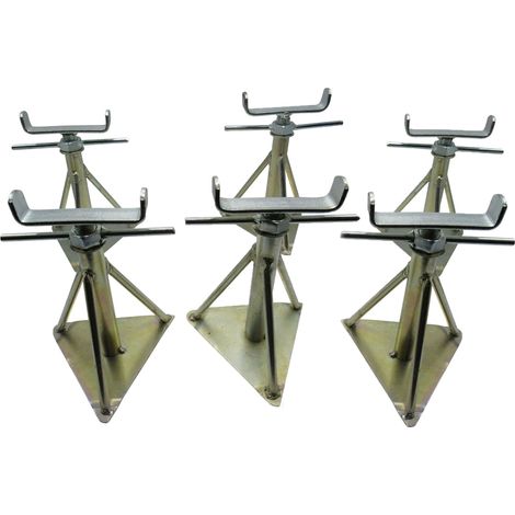 Static Caravan Axle Stands Very Small X6 (Extra Wide Mobile Home Support 7.1" - 10.4") (1/5)