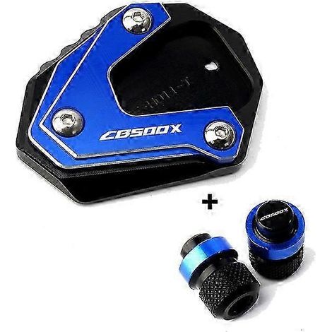 (Kit bleu 2) Accessoires moto pour Honda CB500X CB 500 X CB 500X 2013-2022 2021 2020 : béquille latérale, coussinet et bouchons de valve. (1/5)