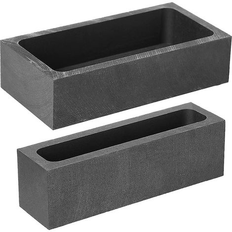 2 pcs 1 kg 665 g Graphite Casting Mold Melting Mold Graphite Pot Mold for Gold (1/5)