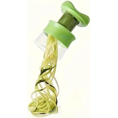 Râpe spirale multifonctionnelle pour la cuisine (1 pièce), éplucheur et spiraliseur rotatif pour carottes et concombres, coupe-légumes (1/5)