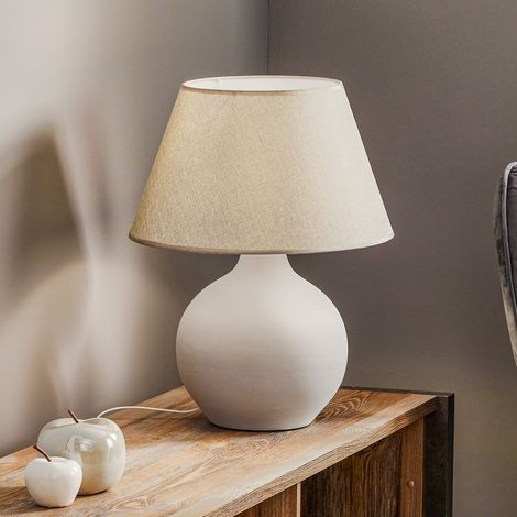 [NEUWERTIG] Euluna Tischleuchte Sfera Schreibtischlampe Deko Tischlampe E27 53cm Zement Grau B-Ware (1/2)