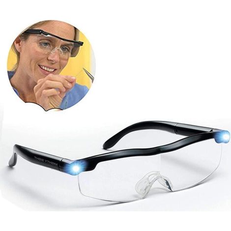 Lunettes de lecture loupe avec lumière LED, 2 pièces (1/4)