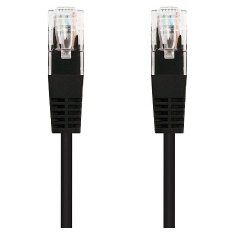LATIGUILLO RJ45 CAT-5E UTP 0.50MT NEGRO 10.20.0100-BK