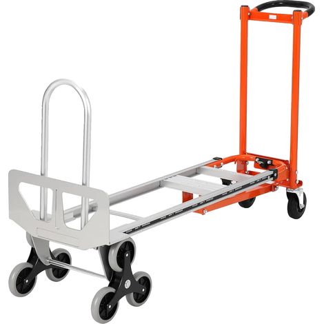 Carro de mano, diseño versátil 3 en 1, gran capacidad de carga, modelo con escalera. (1/2)