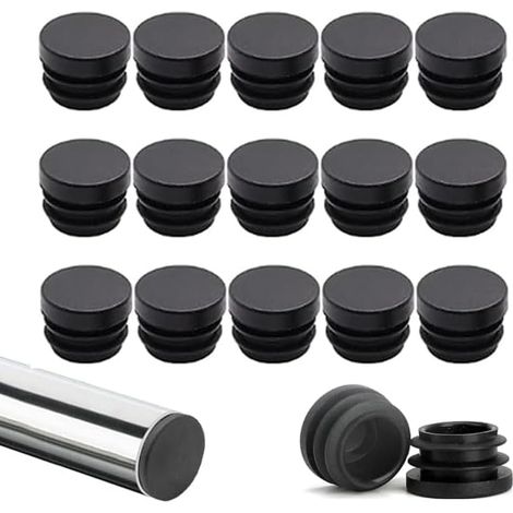 Lntyq Lot de 40 bouchons en plastique pour pieds de chaise, tube rond en plastique de 19 mm, protecteur de pieds de chaise, convient pour les bouchons de tube de protection, les bouchons d'étanchéité,
