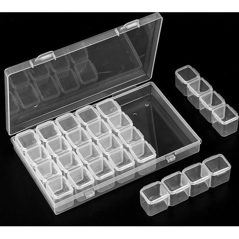 Boîte de rangement avec 28 plateaux - Boîte de tri - Pour peinture diamant - Organisateur de perles (1/5)