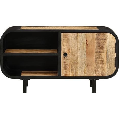 Maison Exclusive - TV-Schrank 90x30x48 cm Raues Mangoholz (1/5)