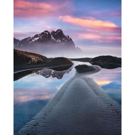 Papier peint panoramique naturel Vestrahorn Lumineux (1/4)