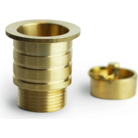 piletta di scarico 3/4" per fontana da giardino in ottone lucido - kam