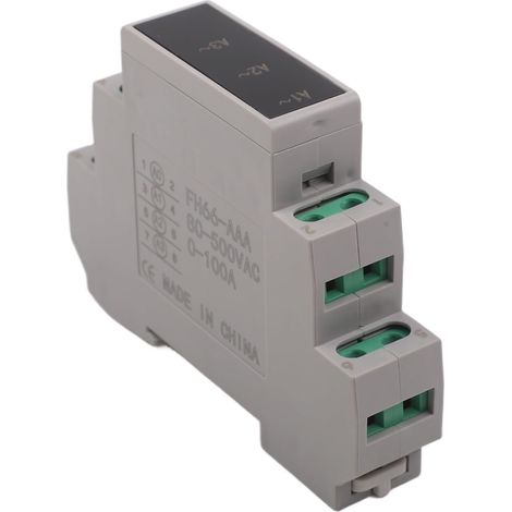 Ampèremètre numérique triphasé compact sur rail DIN, 90 x 65 18 mm, (1/5)