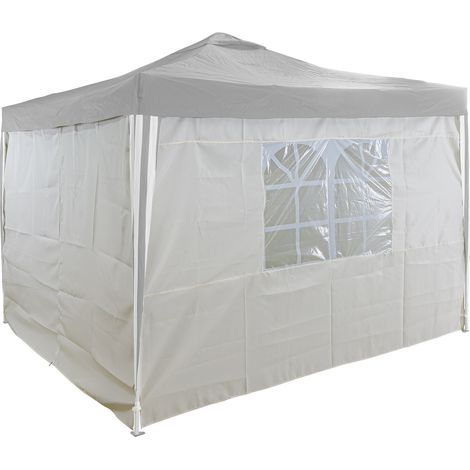 Seitenverkleidung 4 x beige 2.9x1.9 m für Faltpavillon 3x3 m Gartenpavillon