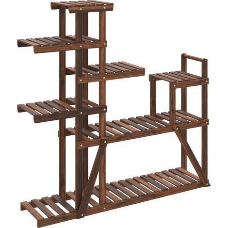 Portavaso per piante 110 x 25 x 111 cm in legno massello di abete marrone 020045197