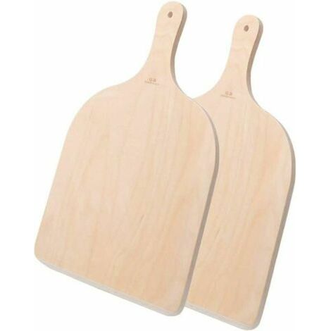 Pelle à pizza en bois, 2 pièces, adaptée aux pizzas, tartes et pains