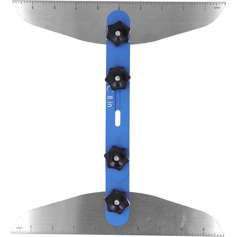 Gabarit mesure marches escalier et étagères 11-60in aluminium bleu, kit 2 cadrans 6 tringles 20 vis M5 10 molettes (1/5)