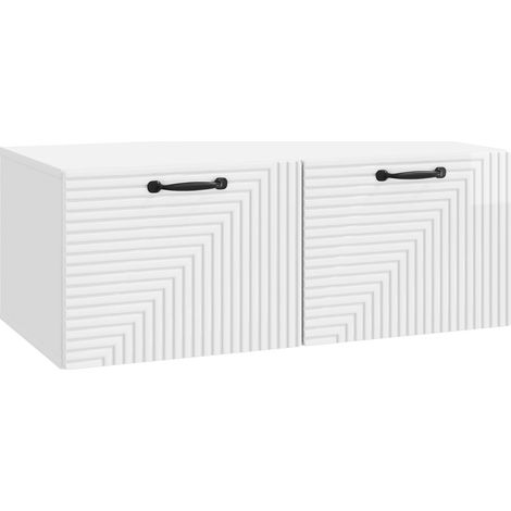 Maison Exclusive - Mobile Porta TV da Muro Bianco Lucido 78,5 x 41 x 30 cm (1/5)