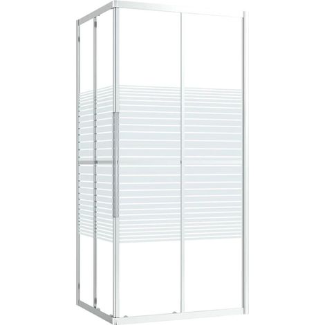 Box doccia ESG per bagno 90 x 70 x 180 cm trasparente e bianco 020002032