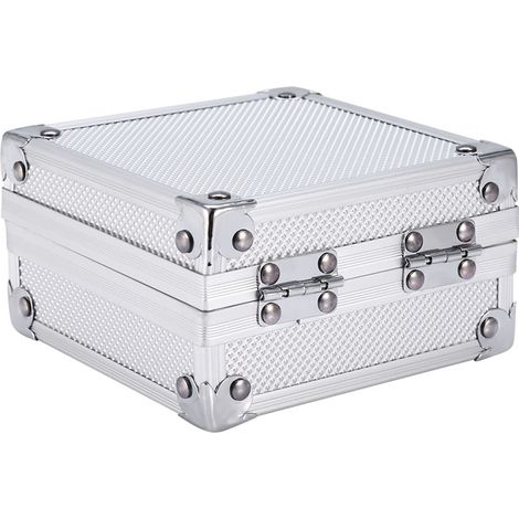 Étui de machine à tatouer en aluminium avec serrure, boîte de transport et de rangement pour appareils électroniques. (1/5)