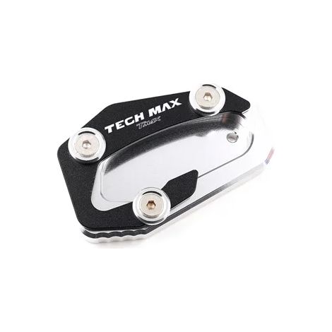 (TECHMAx Argent) Compatible avec Yamaha T-MAX TMAX 530 560 SX DX TMAX530 TMAX560 2017-2022 - Béquille latérale, extension et plaque de support maxpower (1/4)