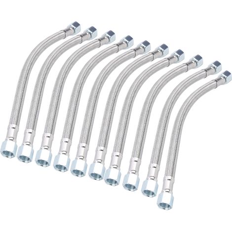 Lot de 10 tuyaux de compresseur d'air à filetage femelle 14 x 1,5, silencieux et sans huile, de 40 cm de long. (1/5)