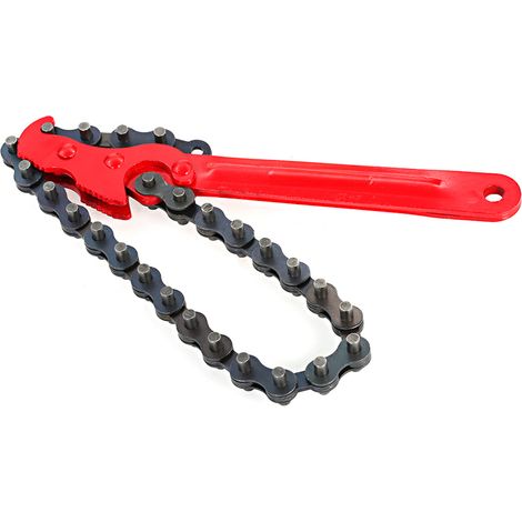 Clé à chaîne de 23 cm (9 pouces), clé à filtre à huile, clé réglable, outil universel de réparation automobile (1/5)