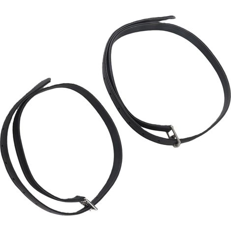 Lot de 2 sangles d'étriers en cuir de vachette épais, sangles de bride élastiques, équipement d'équitation (1/5)