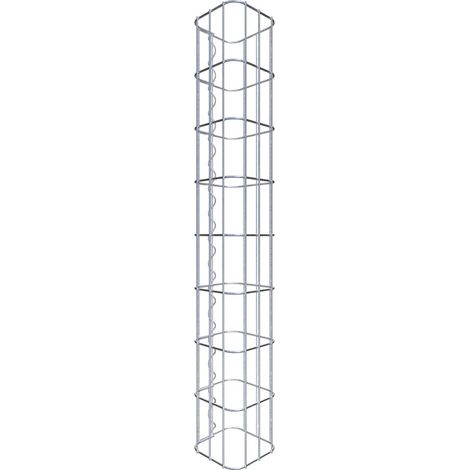 Gabiondeco - Colonne de Gabion carrà©e. 17 cm x 17 cm. mailles 5 x 10 cm - hauteur : 80 cm - Made in Germany (1/5)