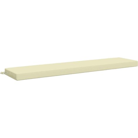 Coussin de banc SOEST 100 % polyester Crème 180 x 40 x 8 cm vidaXL