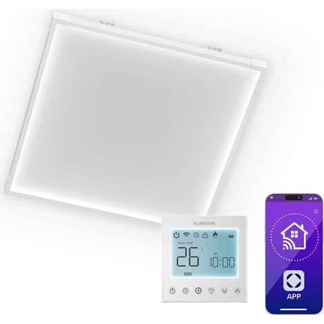 Klarstein Infrarotheizung Wandmontage 360W – Wand/Decke, Thermostat, App & Alexa Steuerung, IP44, Überhitzungsschutz, Kindersicherung, für Bad & Wohnzimmer