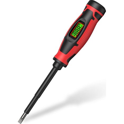 CCYKXA Digital voltage tester with dual detection mode AC 6-390 V, non-contact, backlit LCD screen, flat head probes for electrical inspection and repair (1 character) (1/5)