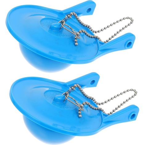 Kit de Réparation de Clapet de Toilette 2, 2 Pièces, Pvc, Bleu (1/5)
