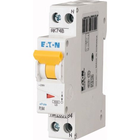 Eaton pln4-c25/1n interruttore magnetotermico 4,5ka 1n 1modulo 263194