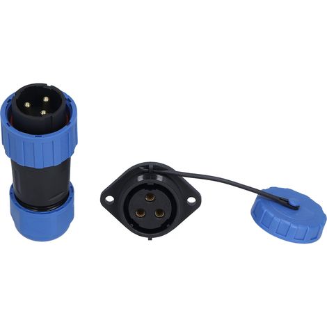 Connecteur d'alimentation aviation étanche IP68, prise à bride 3 broches LP20, 250V, 612mm (1/5)