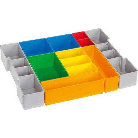 Juego de cajas integradas para maletín de herramientas modelo 102, cantidad : 12 unidades, dimensiones 405 x 315 x 63 mm, Modelo H3, Peso : 900 g