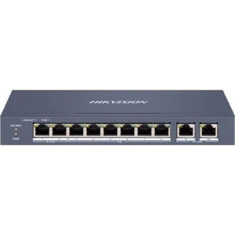 Hikvision DS-3E1310HP-EI Conmutador Gestionado Fast Ethernet (10/100) Energía sobre Ethernet (PoE) Gris