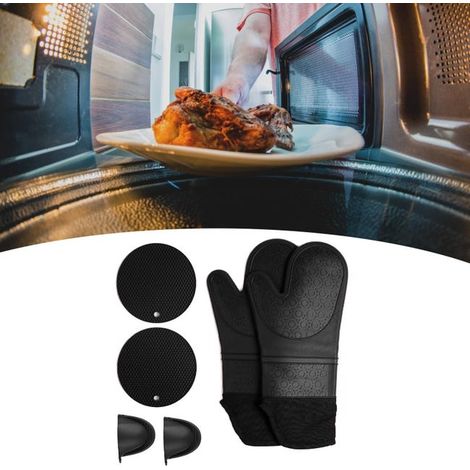 Guanti isolanti spessi in silicone per barbecue, forno a microonde, antiscottatura, per cucinare, cuocere al forno, ecc. (1/3)
